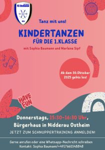 Neue Tanzgruppe 1. Klasse 2025